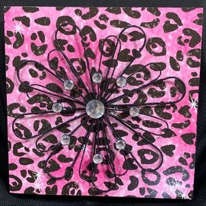 Pink leopard wall art